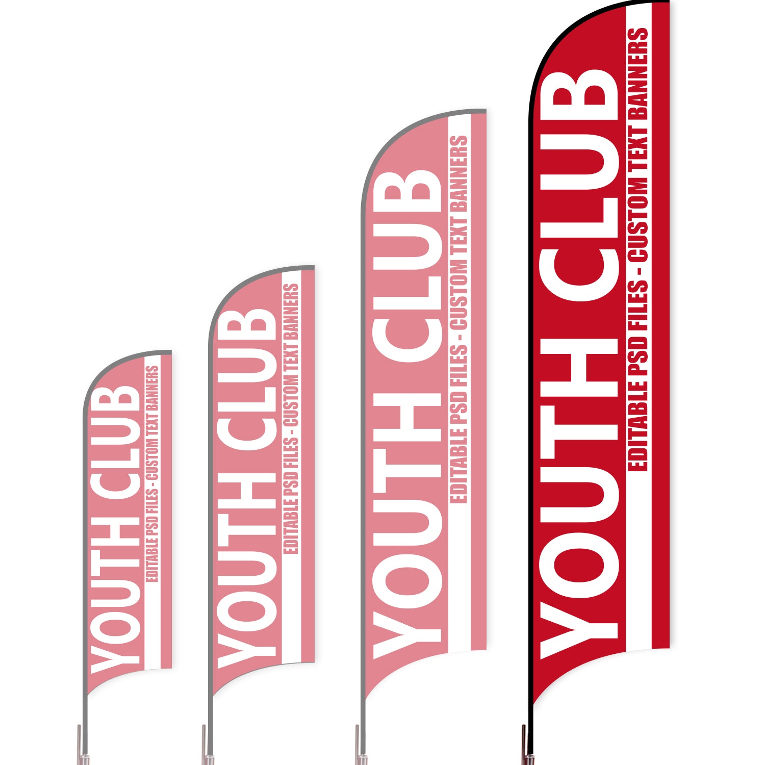 Sharkfin Flag - Doule Sided - Club-Flag Menu