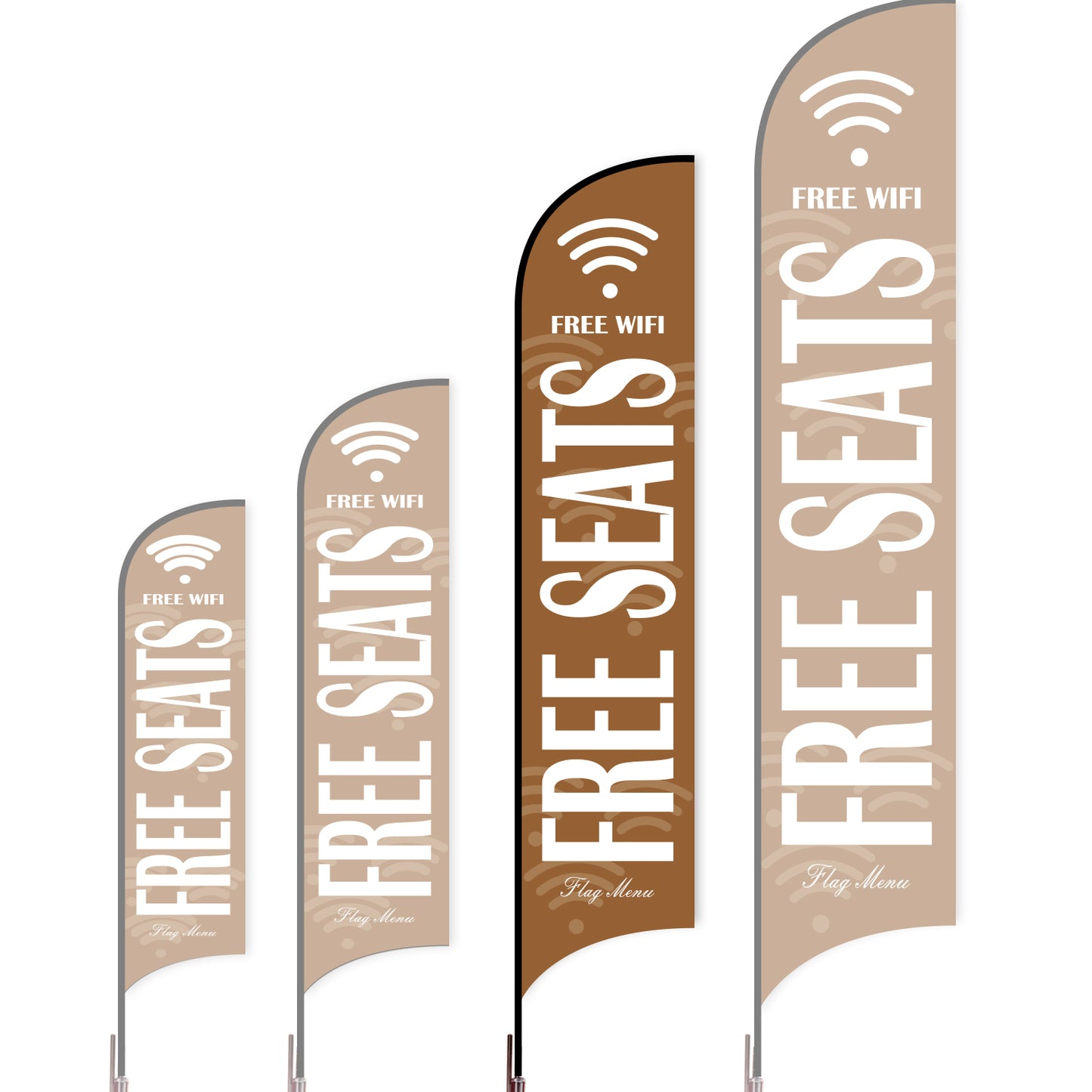 Sharkfin Flag - Doule Sided - Coffee&Tea-L(Suggestion)-Coffee-Flag Menu