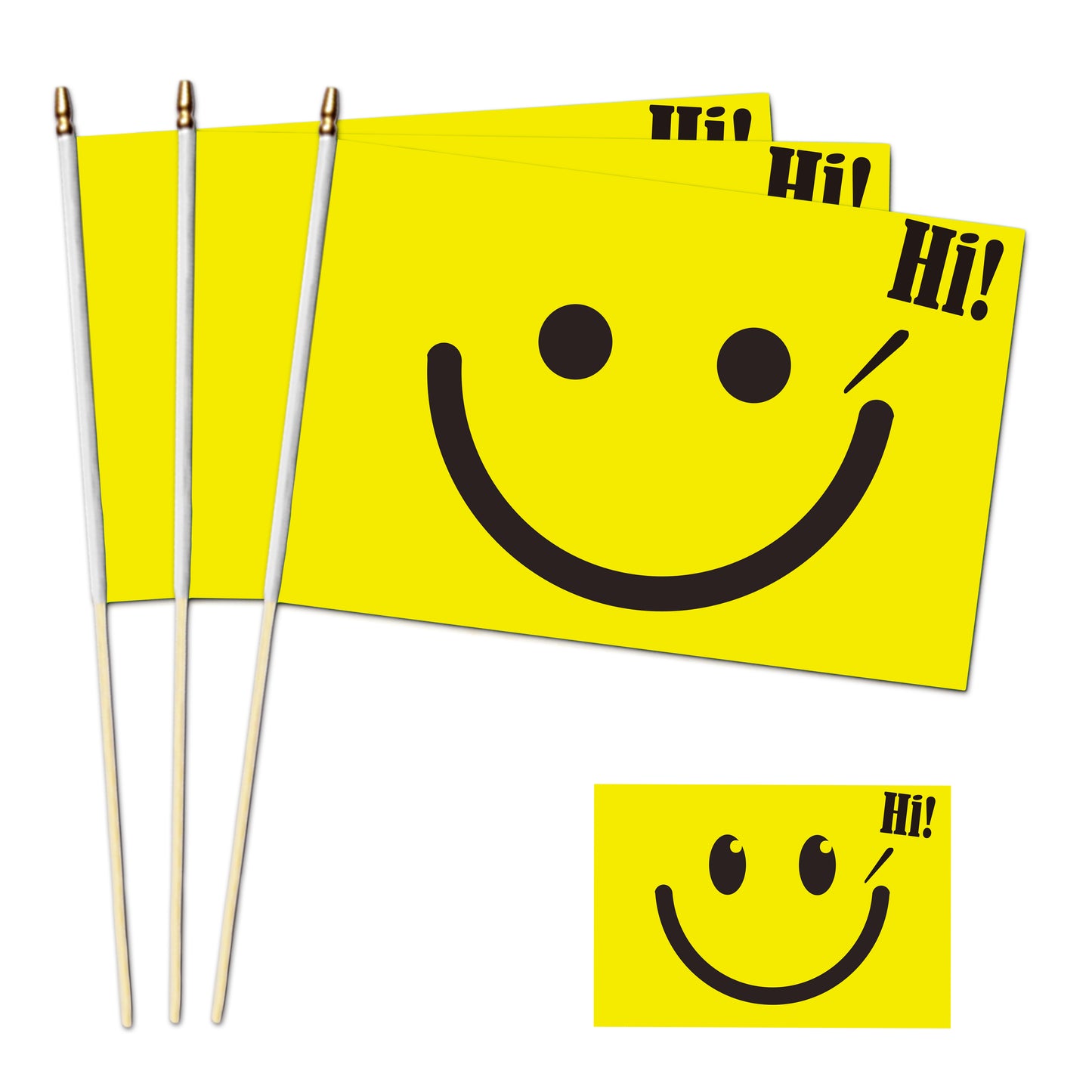 Editable Meme Handheld Flag - 100/1000 pcs-Flag Menu-Personalized Gift