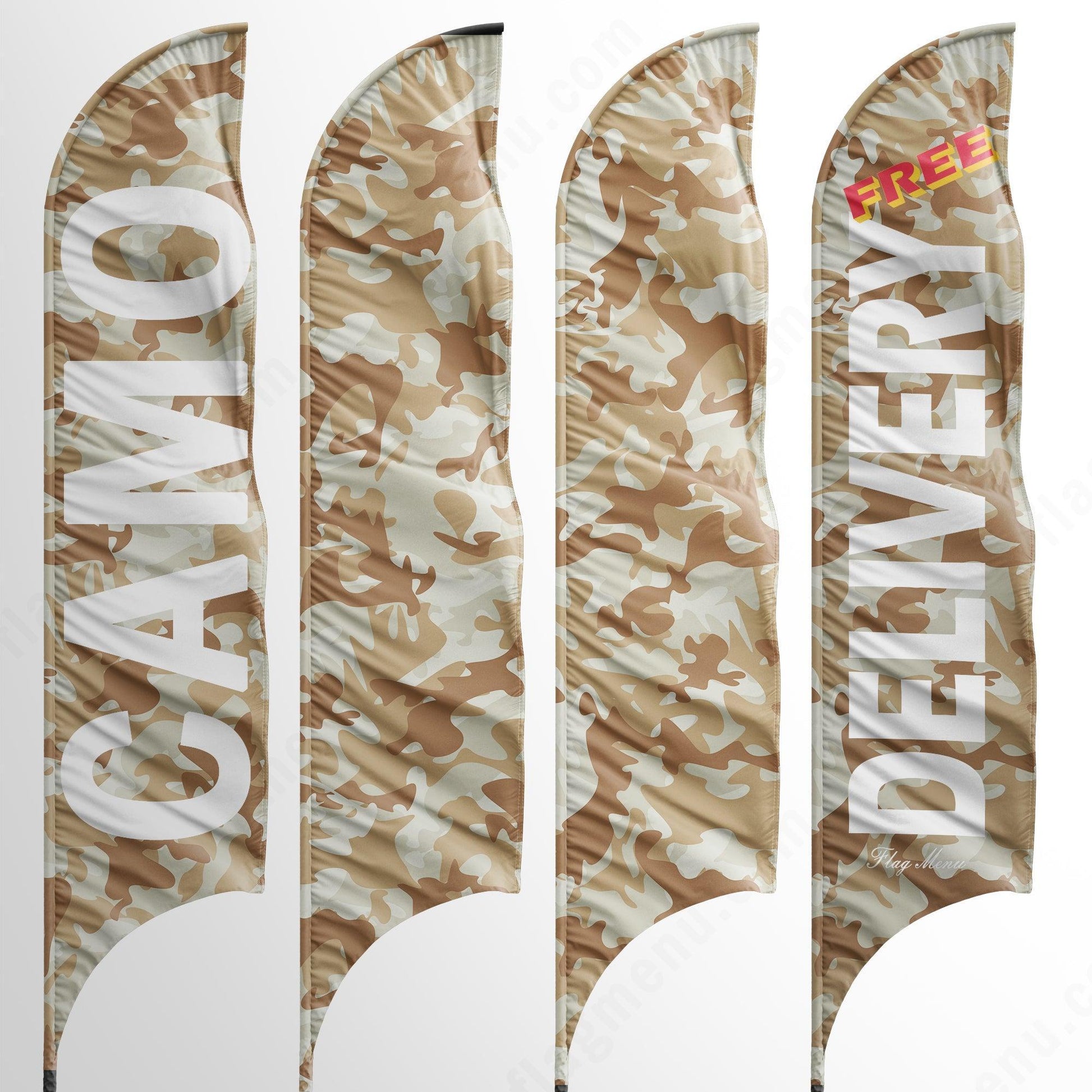 Sharkfin Flag - Doule Sided - ARID-Flag Menu
