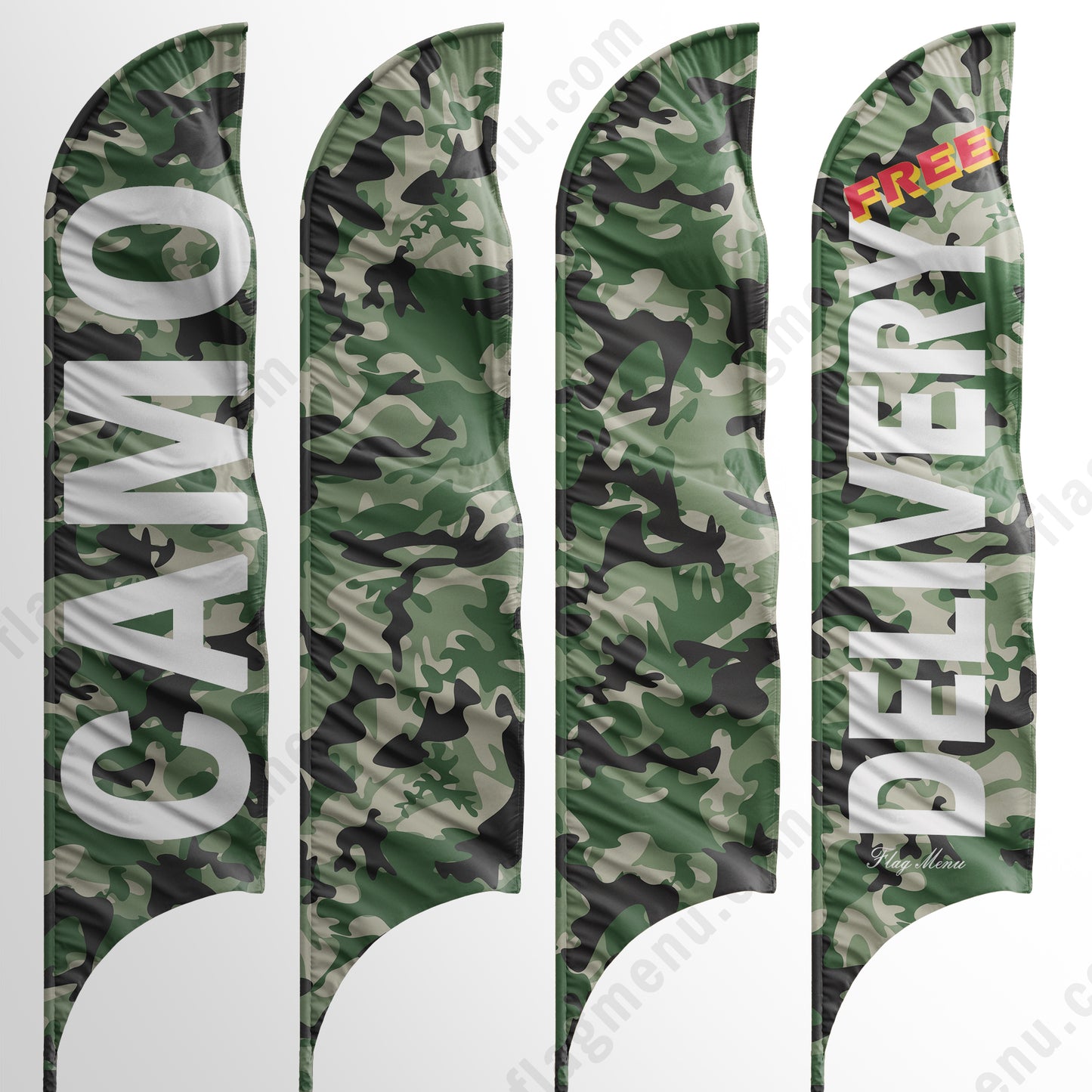 Sharkfin Flag - Doule Sided - FOREST-Flag Menu