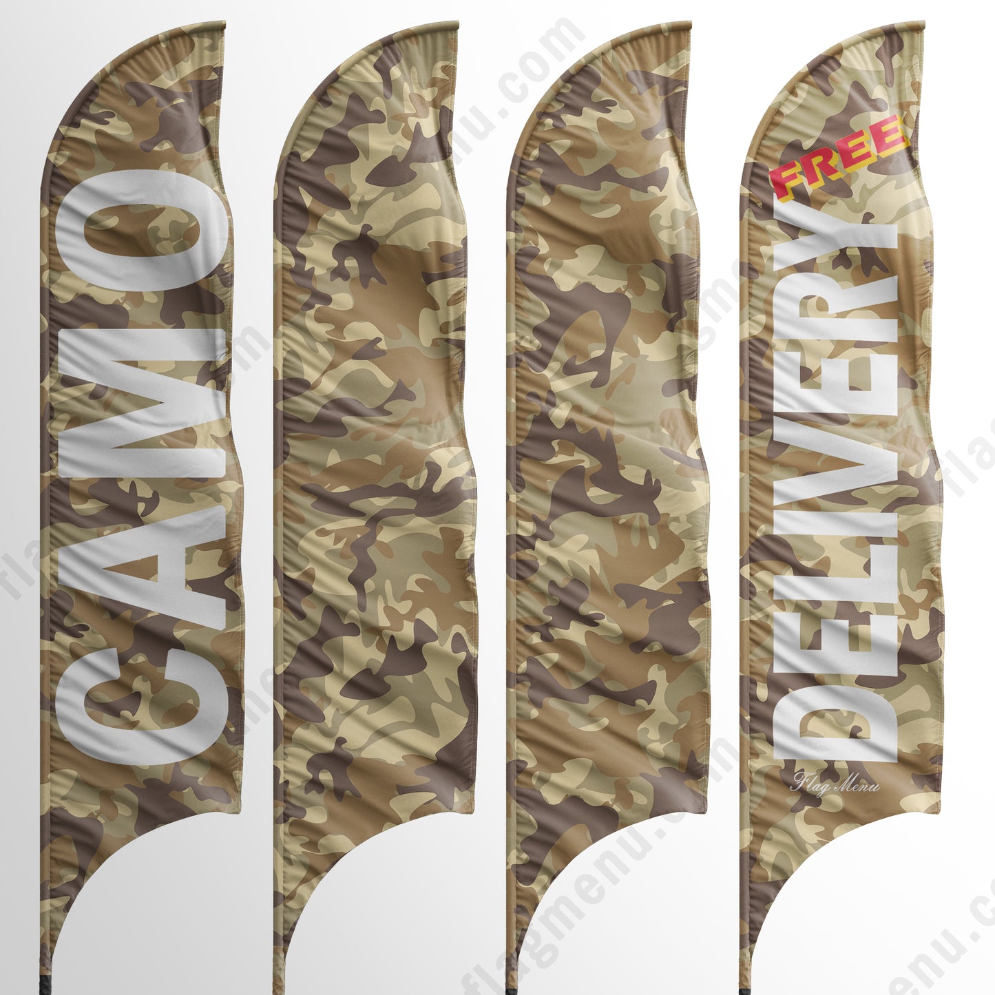 Sharkfin Flag - Doule Sided - MUD-Flag Menu