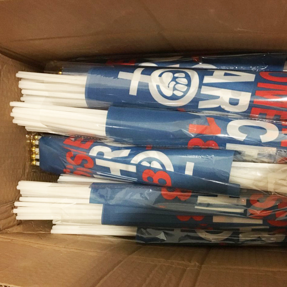 10x12in Stick Flag-(100/1000 pcs)-Cheap Custom Handheld Flag