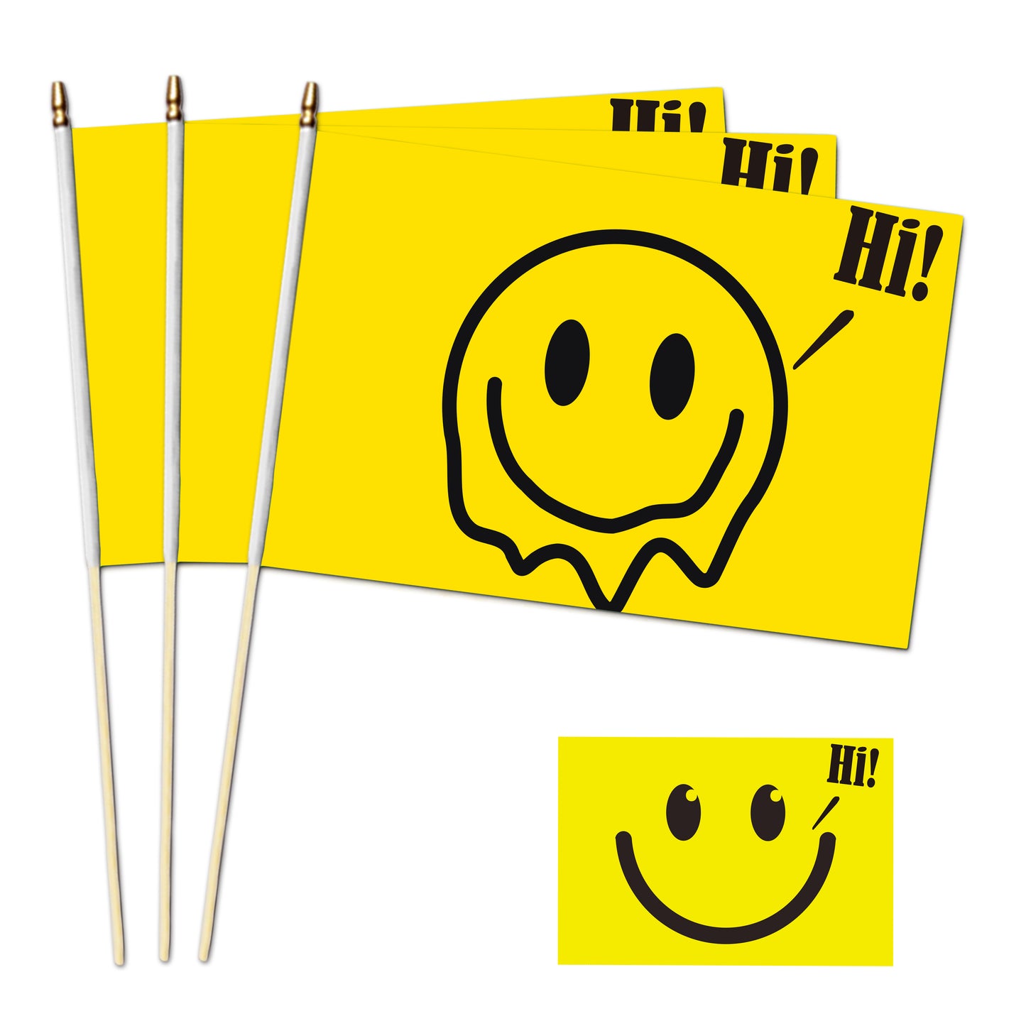 Editable Meme Handheld Flag - 100/1000 pcs-Flag Menu-Personalized Gift