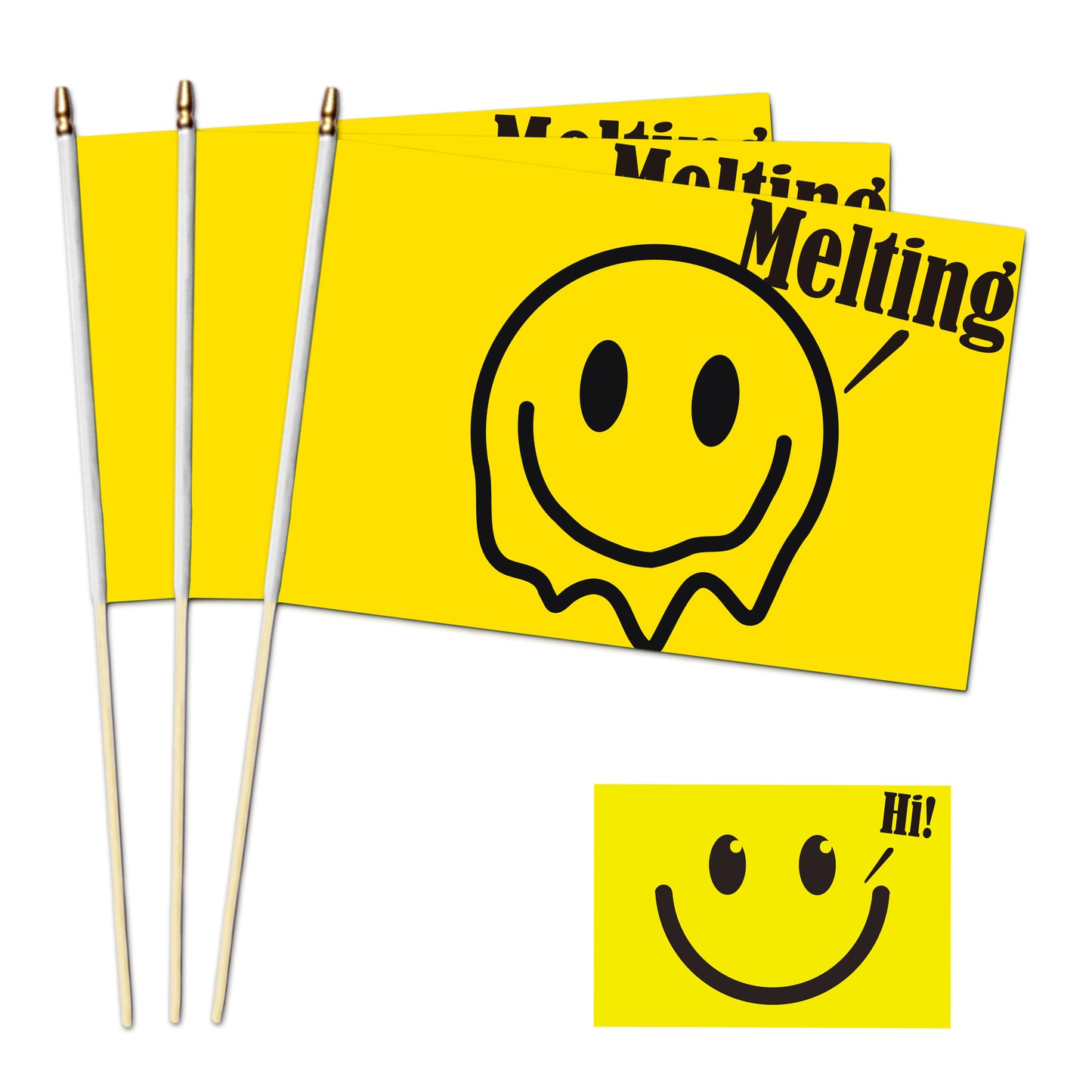Editable Meme Handheld Flag - 100/1000 pcs-Flag Menu-Personalized Gift