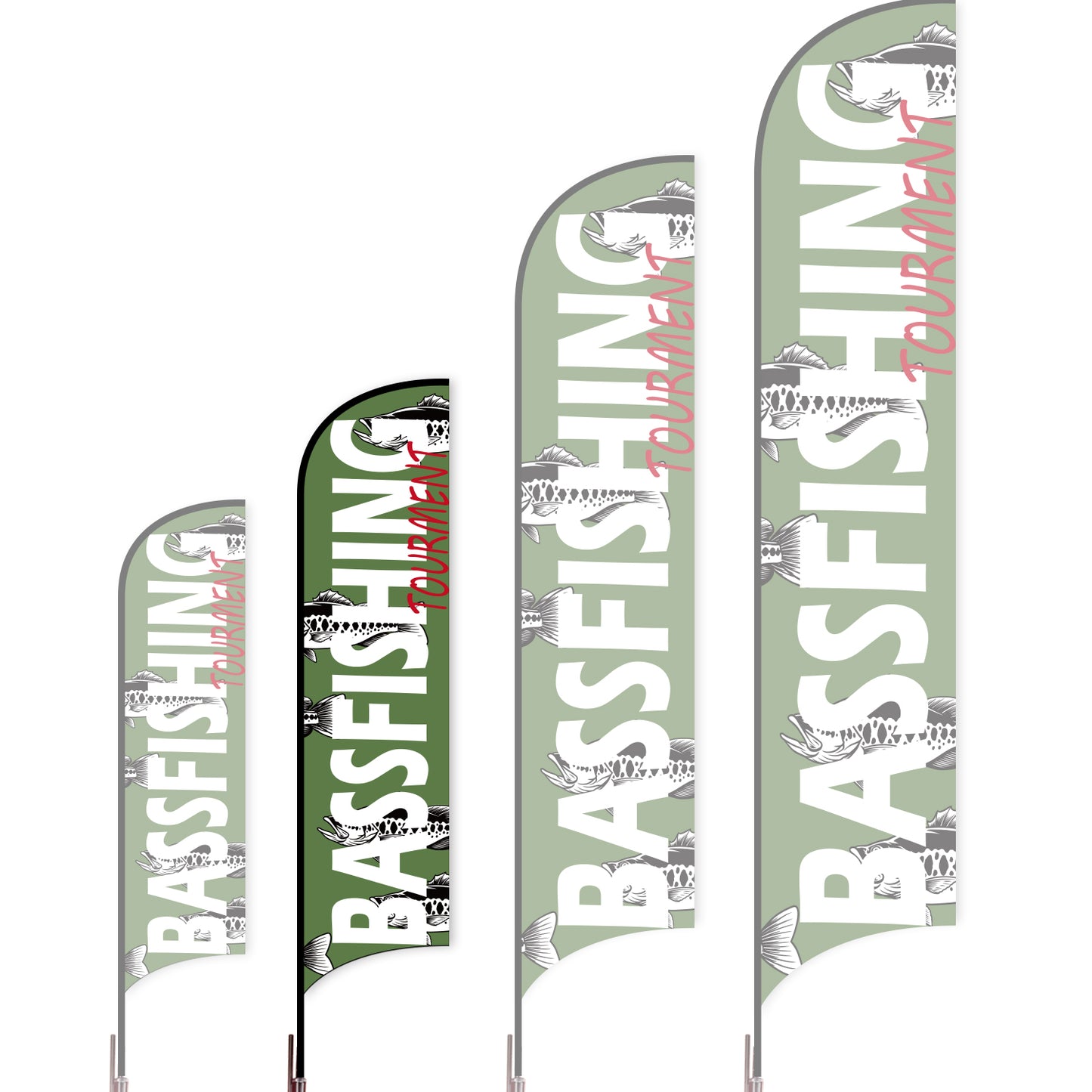 Sharkfin Flag - Doule Sided - Fishing-M-Custom-Flag Menu
