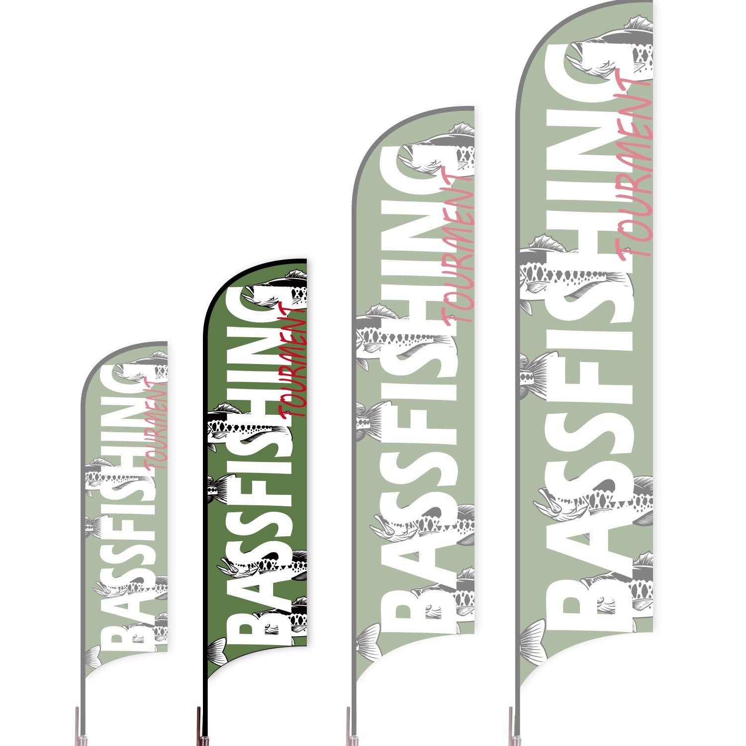 Sharkfin Flag - Doule Sided - Fishing-M-Custom-Flag Menu