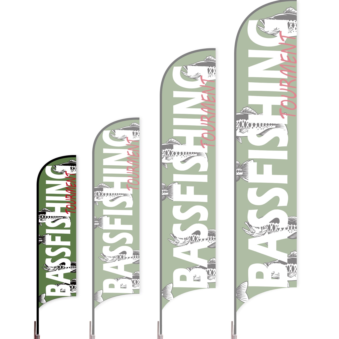 Sharkfin Flag - Doule Sided - Fishing-S-Custom-Flag Menu