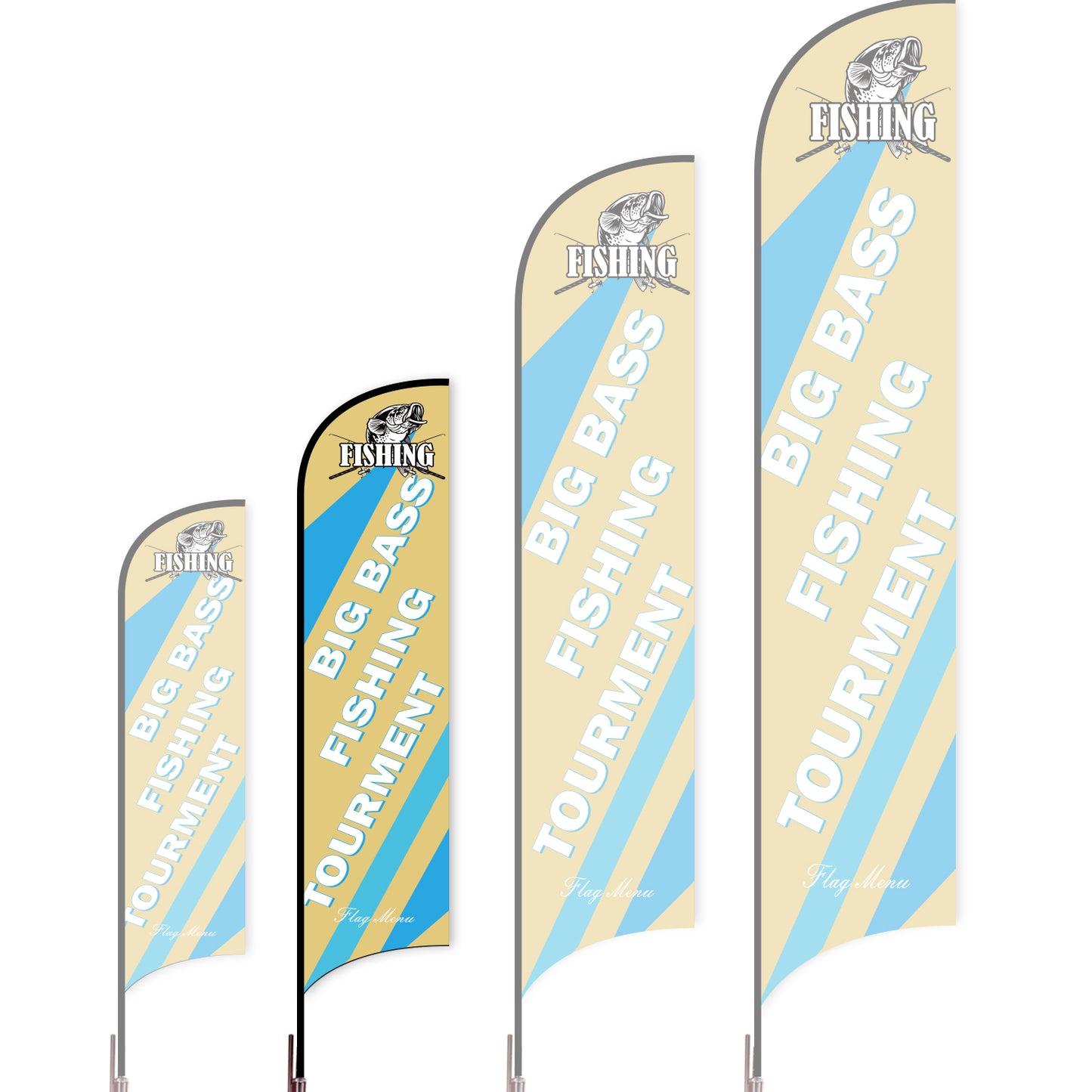 Sharkfin Flag - Doule Sided - Fishing-Flag Menu