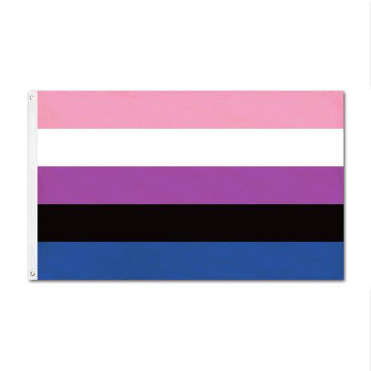 Editable 3'x5' Flag Of Gender Fluid-Regular Flag-FlagMenu-Flag Menu