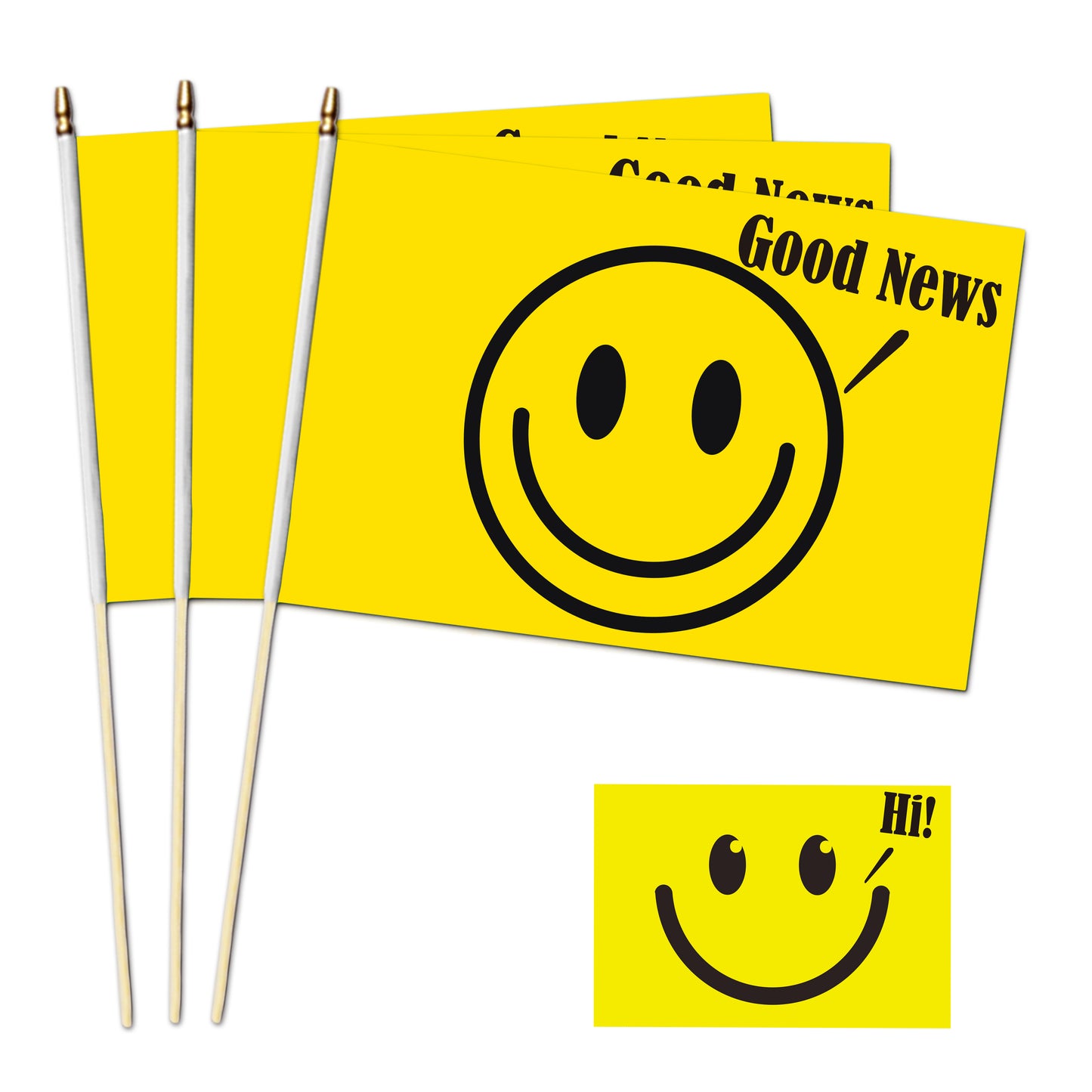 Editable Meme Handheld Flag - 100/1000 pcs-Flag Menu-Personalized Gift