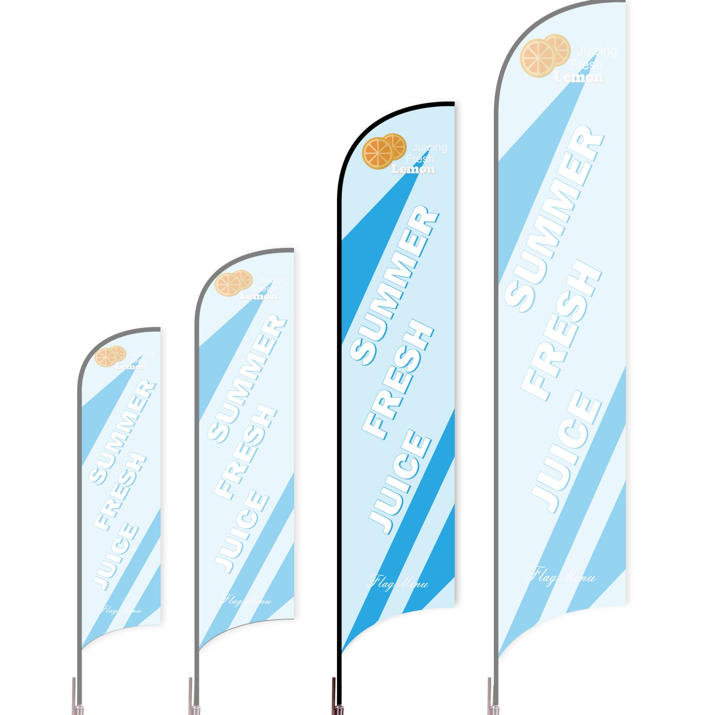 Sharkfin Flag - Doule Sided - Juice-L(Suggestion)-Blue A-Flag Menu