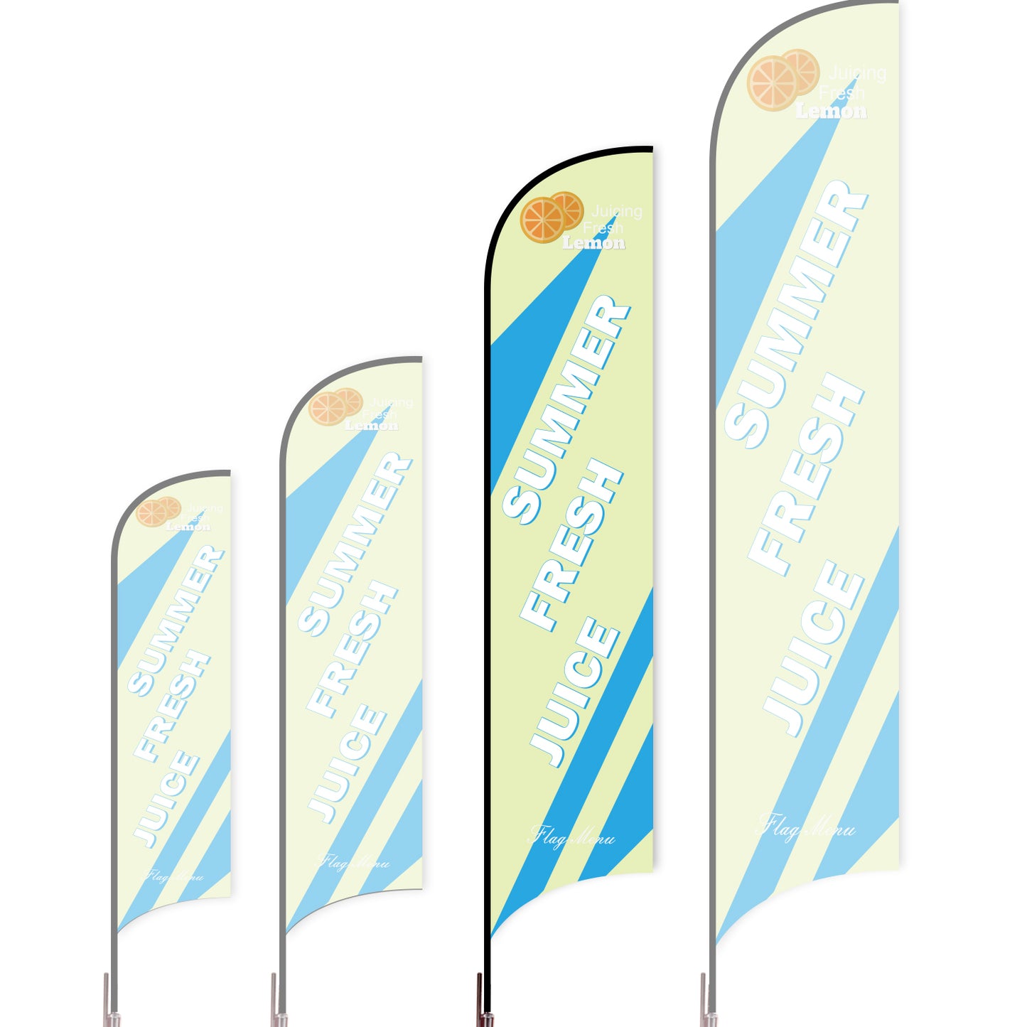 Sharkfin Flag - Doule Sided - Juice-L(Suggestion)-Green A-Flag Menu