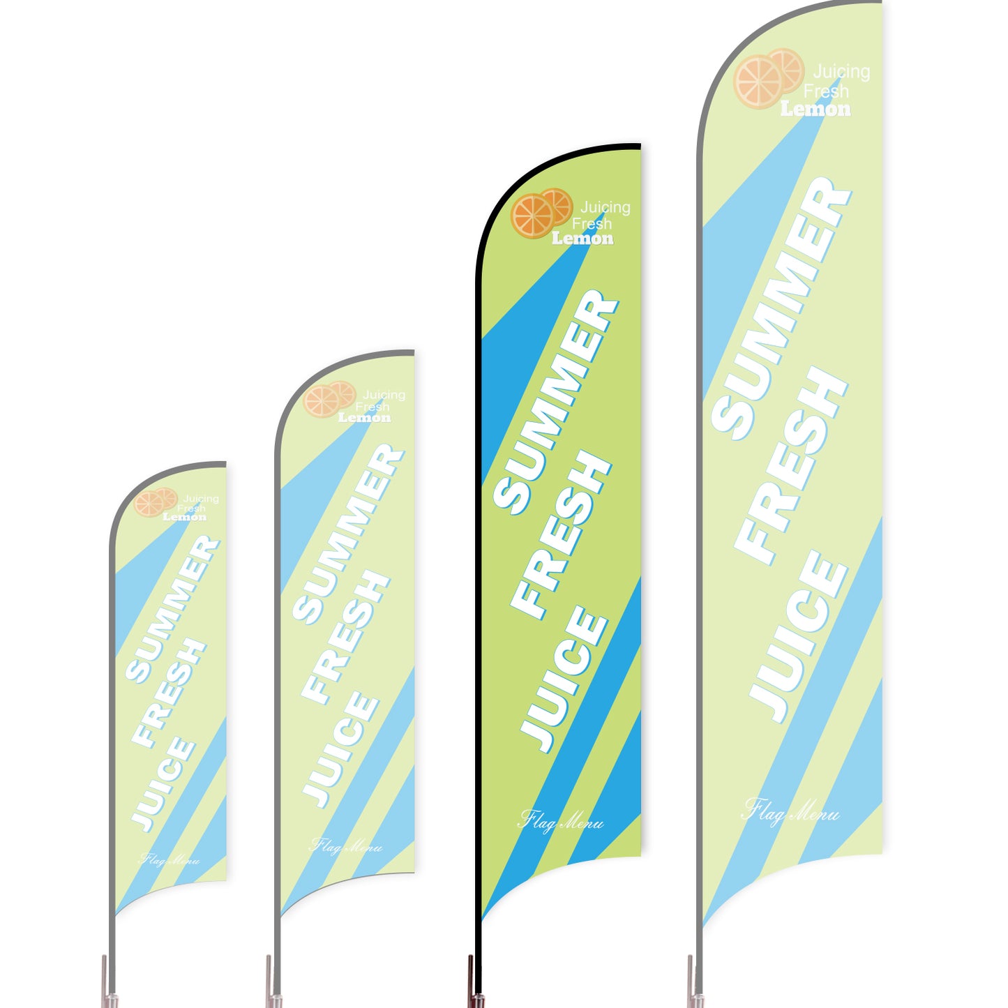 Sharkfin Flag - Doule Sided - Juice-L(Suggestion)-Green B-Flag Menu