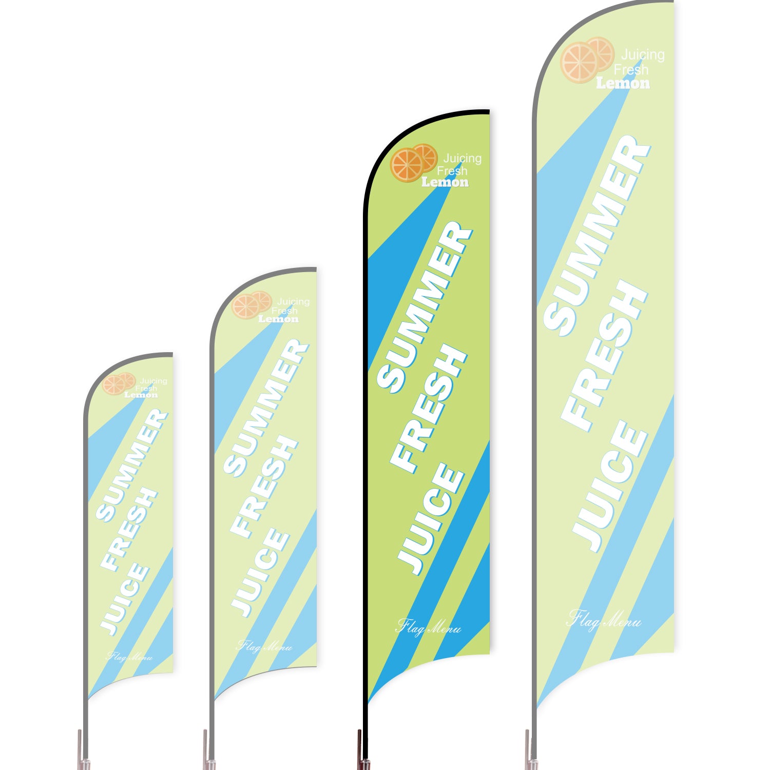 Sharkfin Flag - Doule Sided - Juice-L(Suggestion)-Green B-Flag Menu