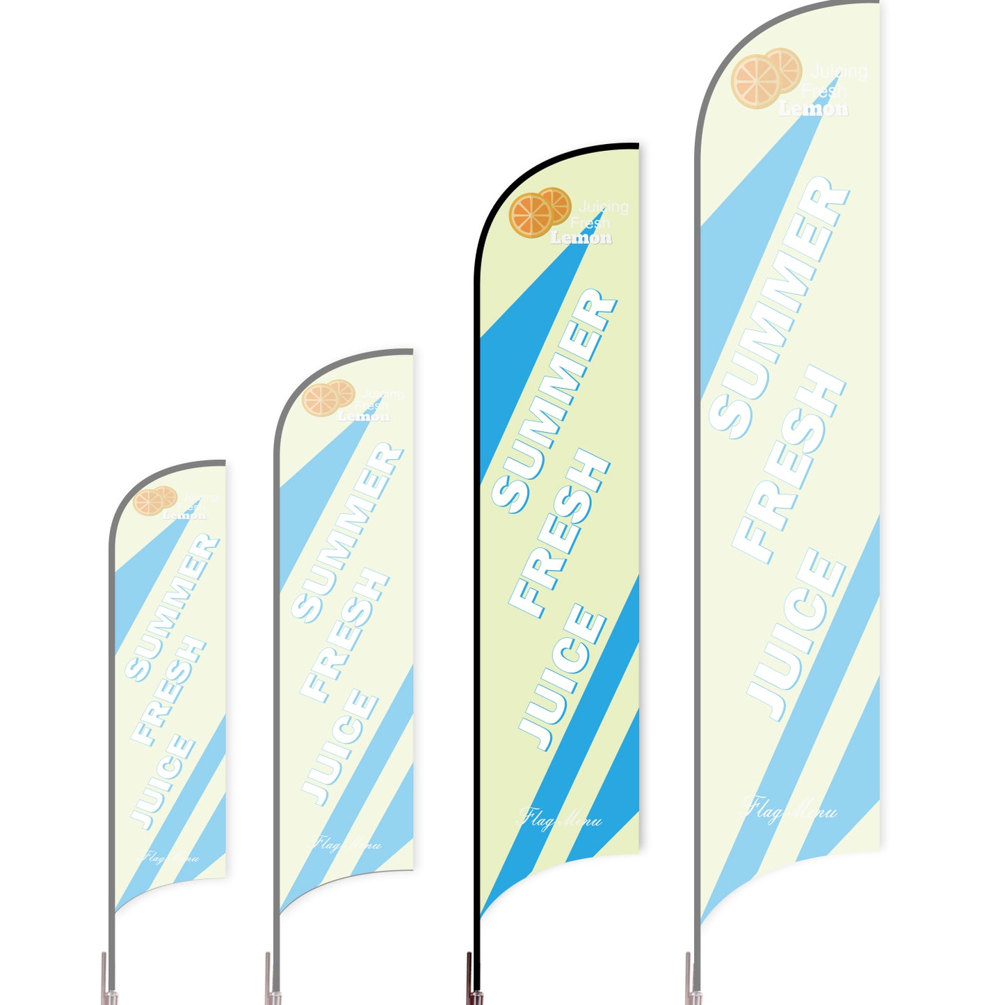 Sharkfin Flag - Doule Sided - Juice-L(Suggestion)-Green C-Flag Menu
