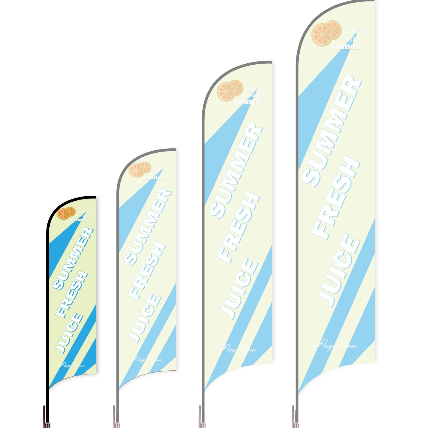 Sharkfin Flag - Doule Sided - Juice-S-Green C-Flag Menu