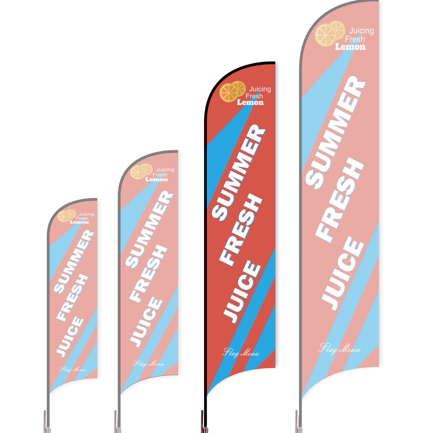 Sharkfin Flag - Doule Sided - Juice-L(Suggestion)-Orange A-Flag Menu
