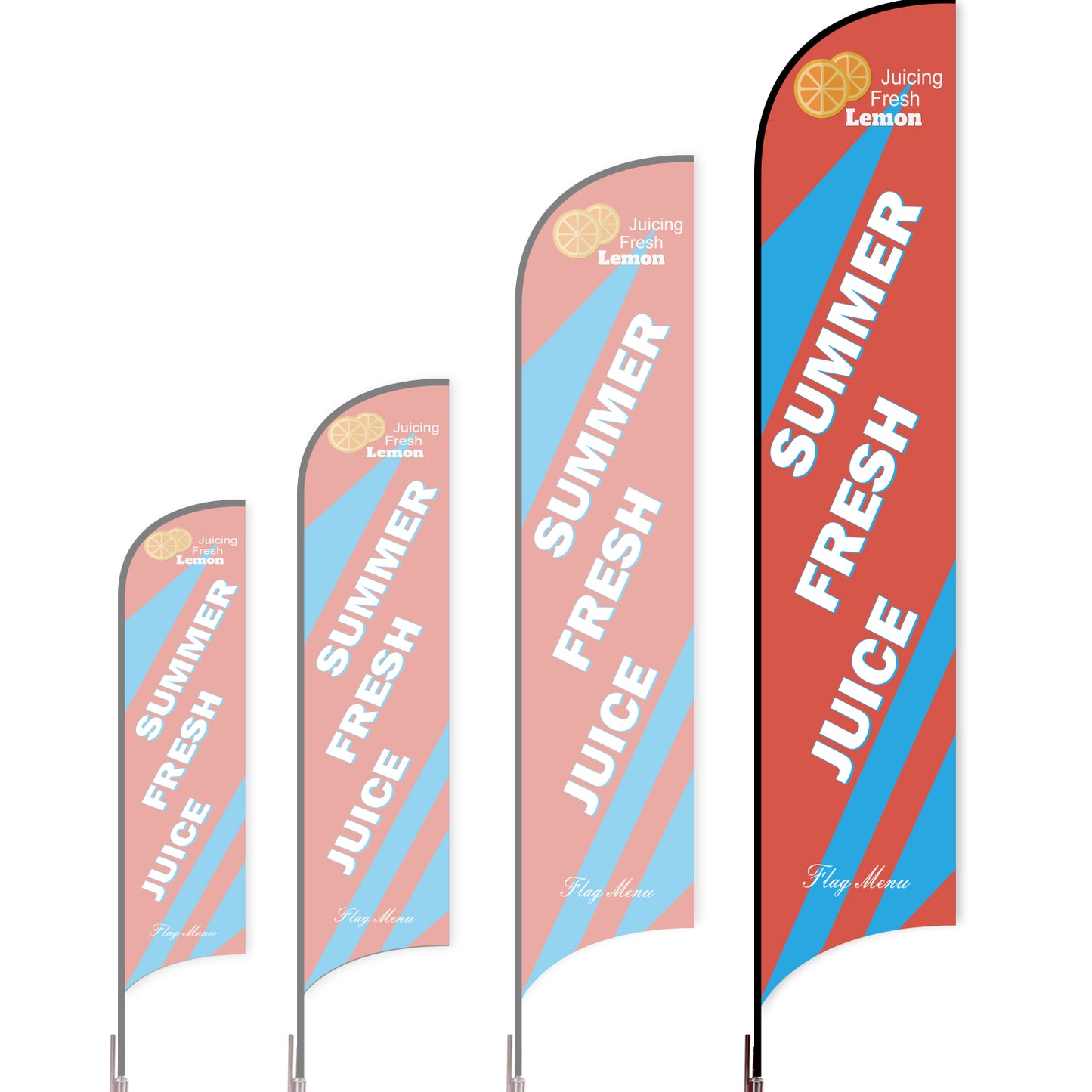 Sharkfin Flag - Doule Sided - Juice-XL-Orange A-Flag Menu