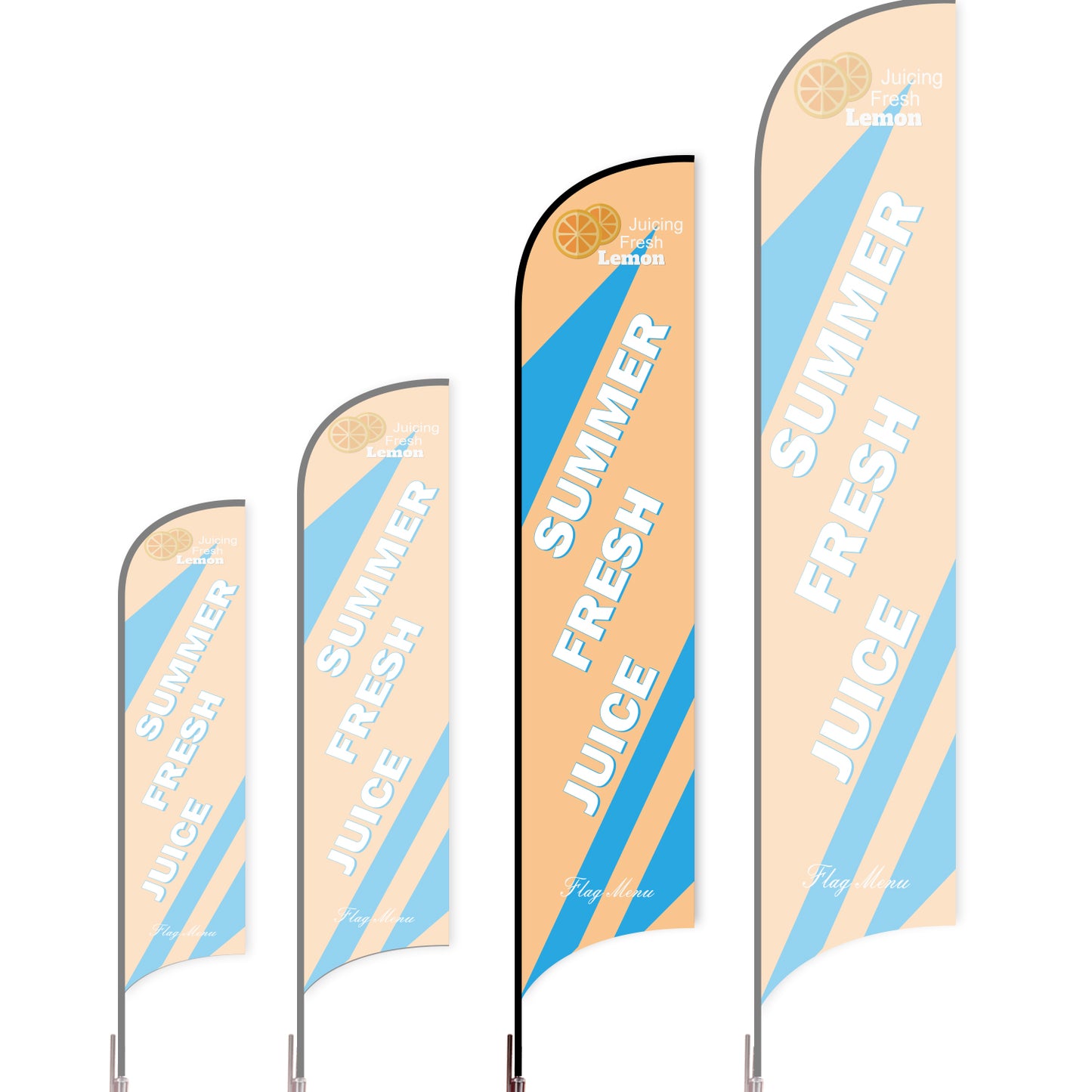 Sharkfin Flag - Doule Sided - Juice-L(Suggestion)-Orange B-Flag Menu
