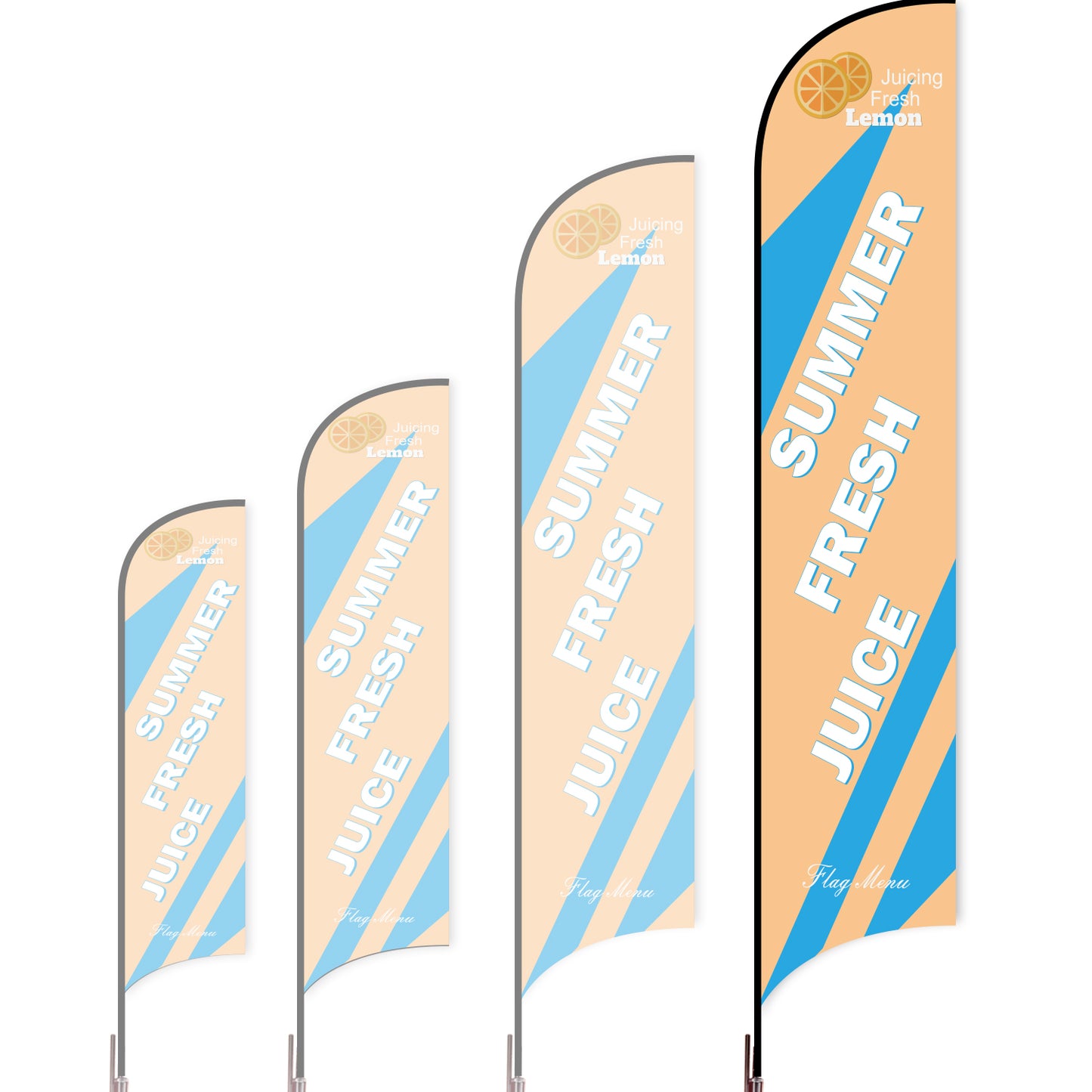 Sharkfin Flag - Doule Sided - Juice-XL-Orange B-Flag Menu