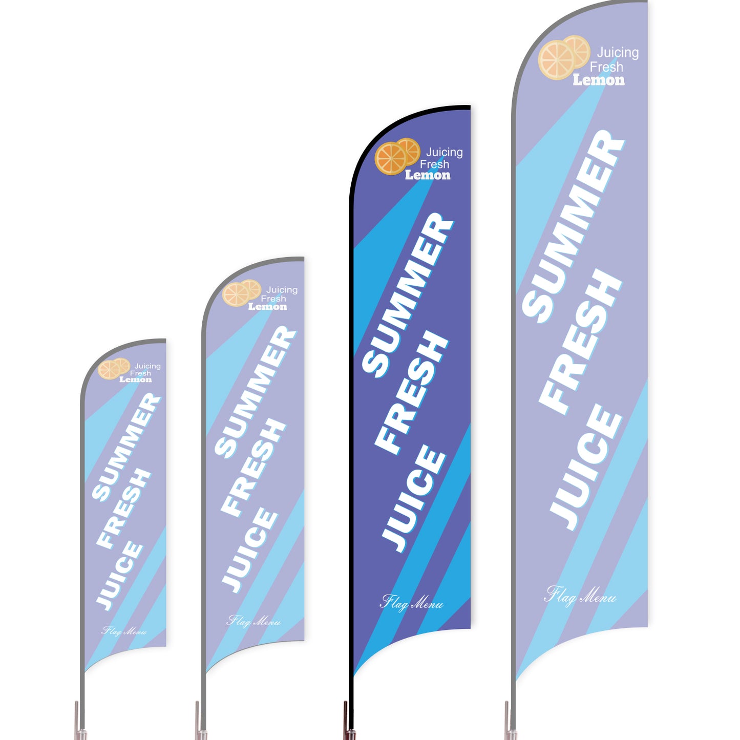 Sharkfin Flag - Doule Sided - Juice-L(Suggestion)-Purple A-Flag Menu