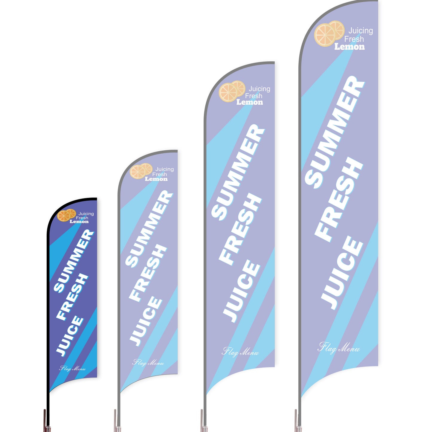 Sharkfin Flag - Doule Sided - Juice-S-Purple A-Flag Menu