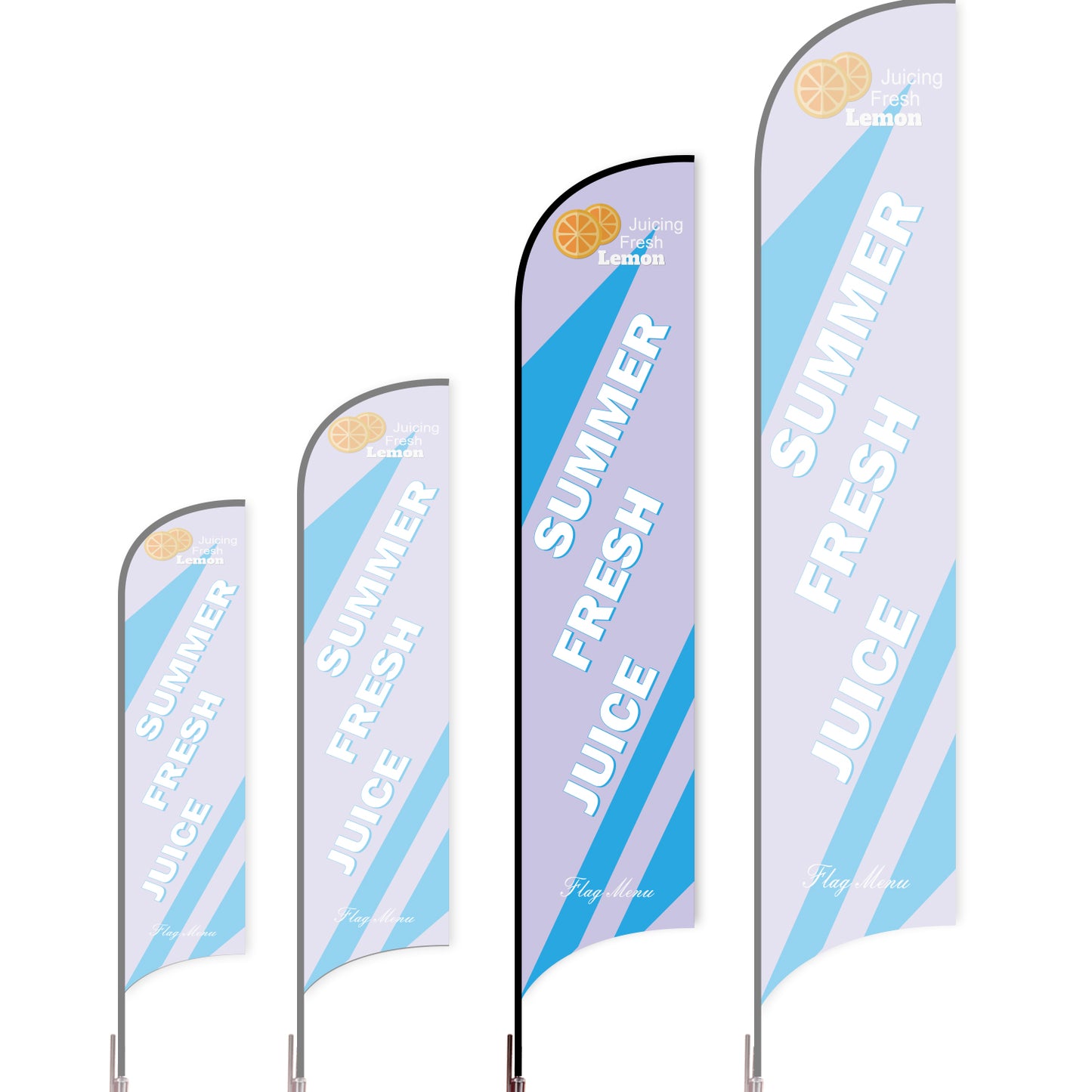 Sharkfin Flag - Doule Sided - Juice-L(Suggestion)-Purple B-Flag Menu