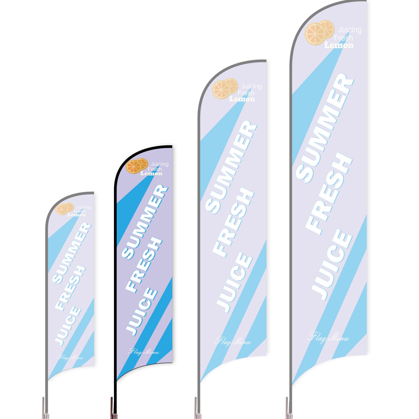 Sharkfin Flag - Doule Sided - Juice-M-Purple B-Flag Menu
