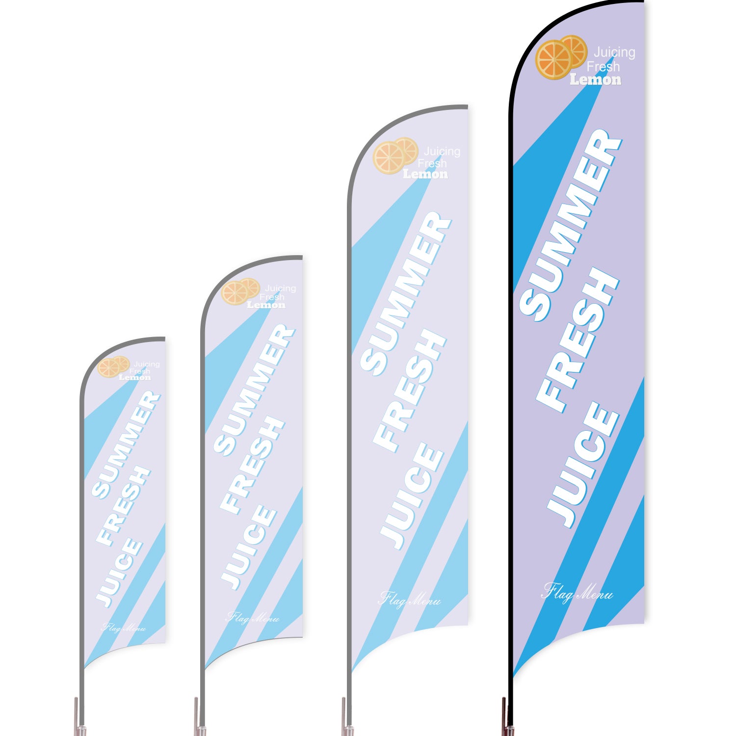 Sharkfin Flag - Doule Sided - Juice-XL-Purple B-Flag Menu