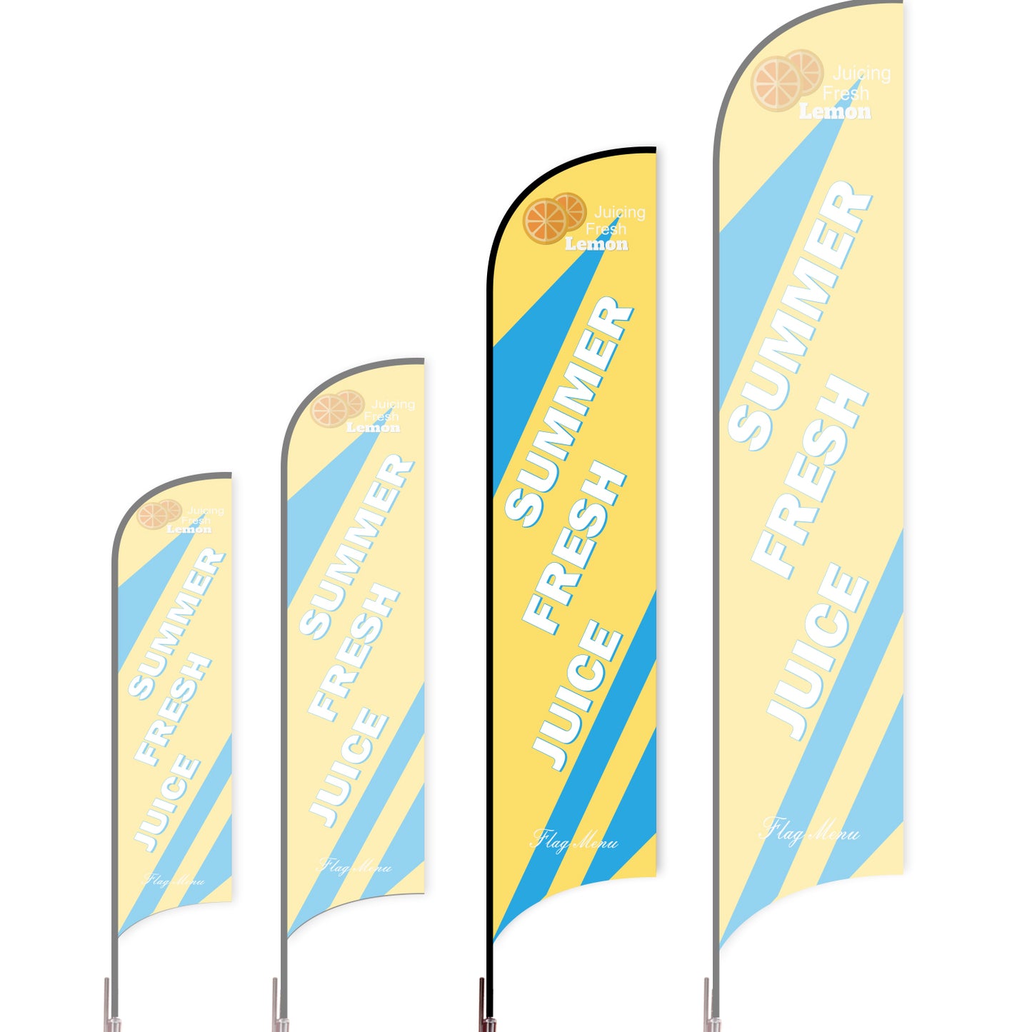 Sharkfin Flag - Doule Sided - Juice-L(Suggestion)-Yellow A-Flag Menu