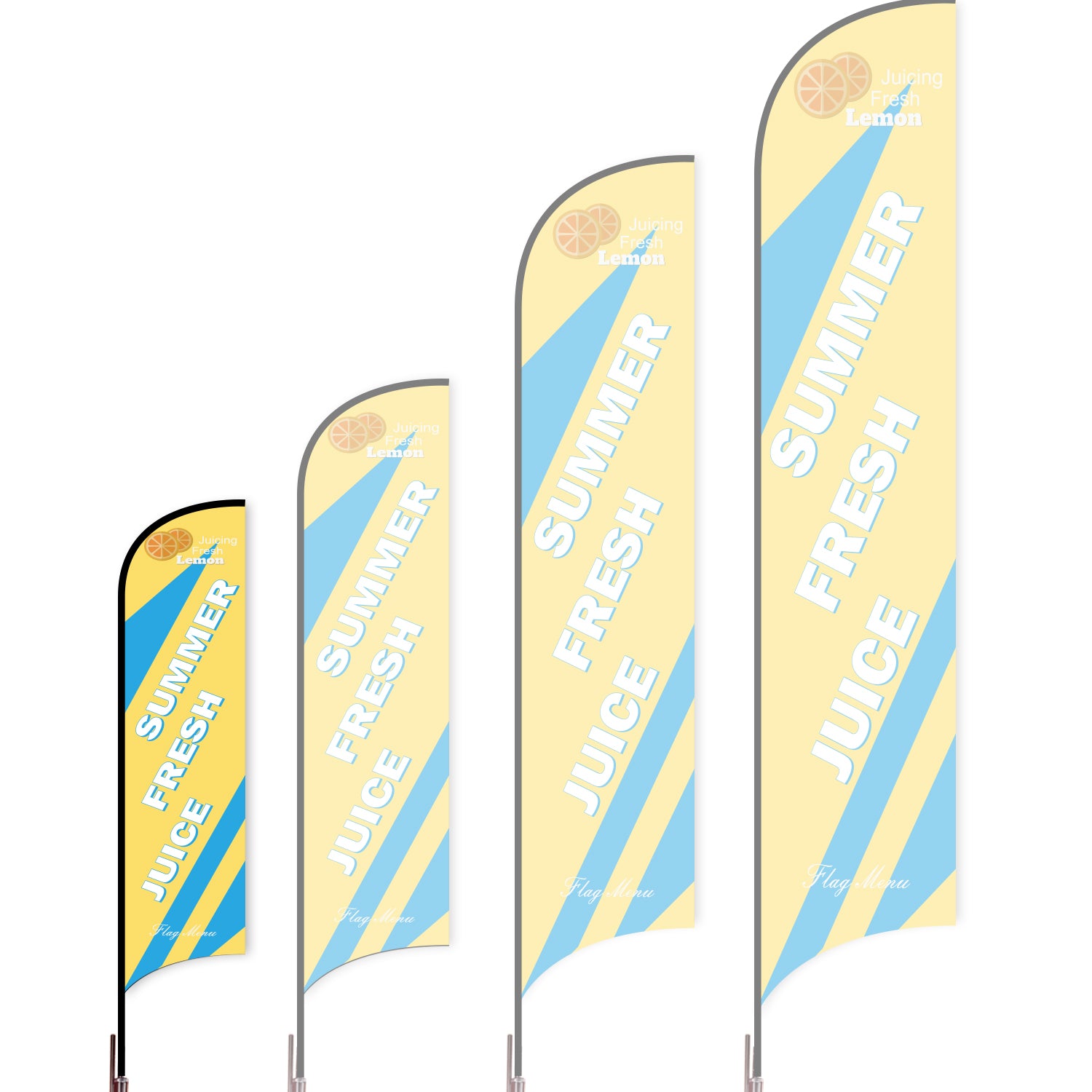 Sharkfin Flag - Doule Sided - Juice-S-Yellow A-Flag Menu