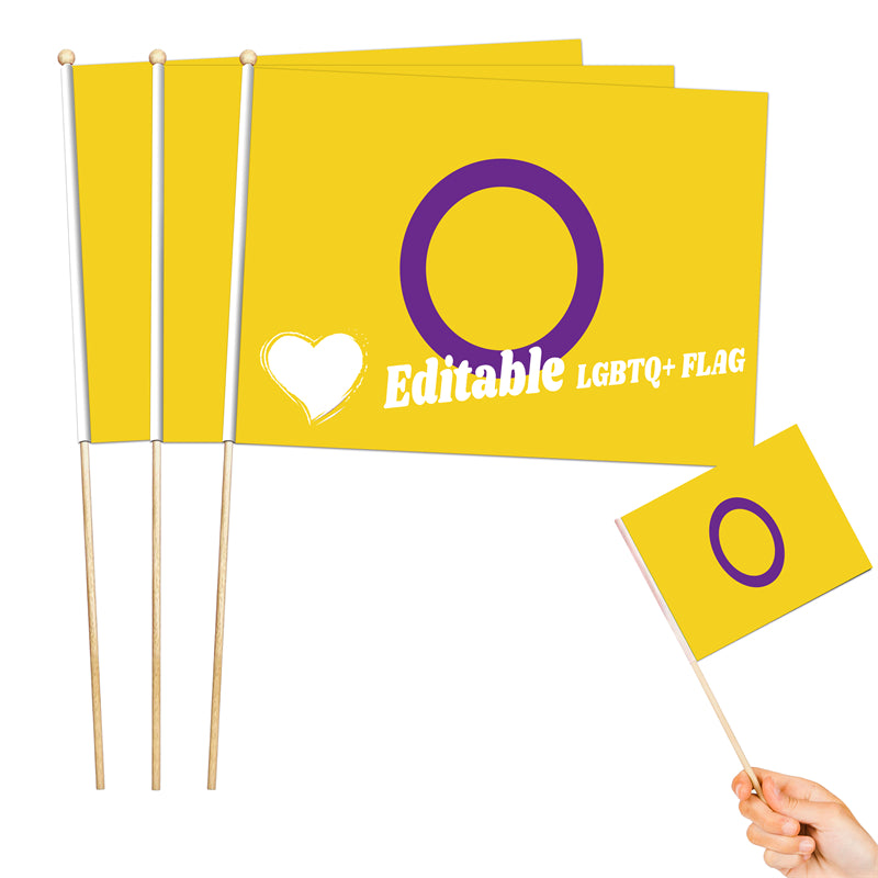 8"x11" Editable Flag Of Intersexual-A-LGBTQ+ Personalized Flag Maker