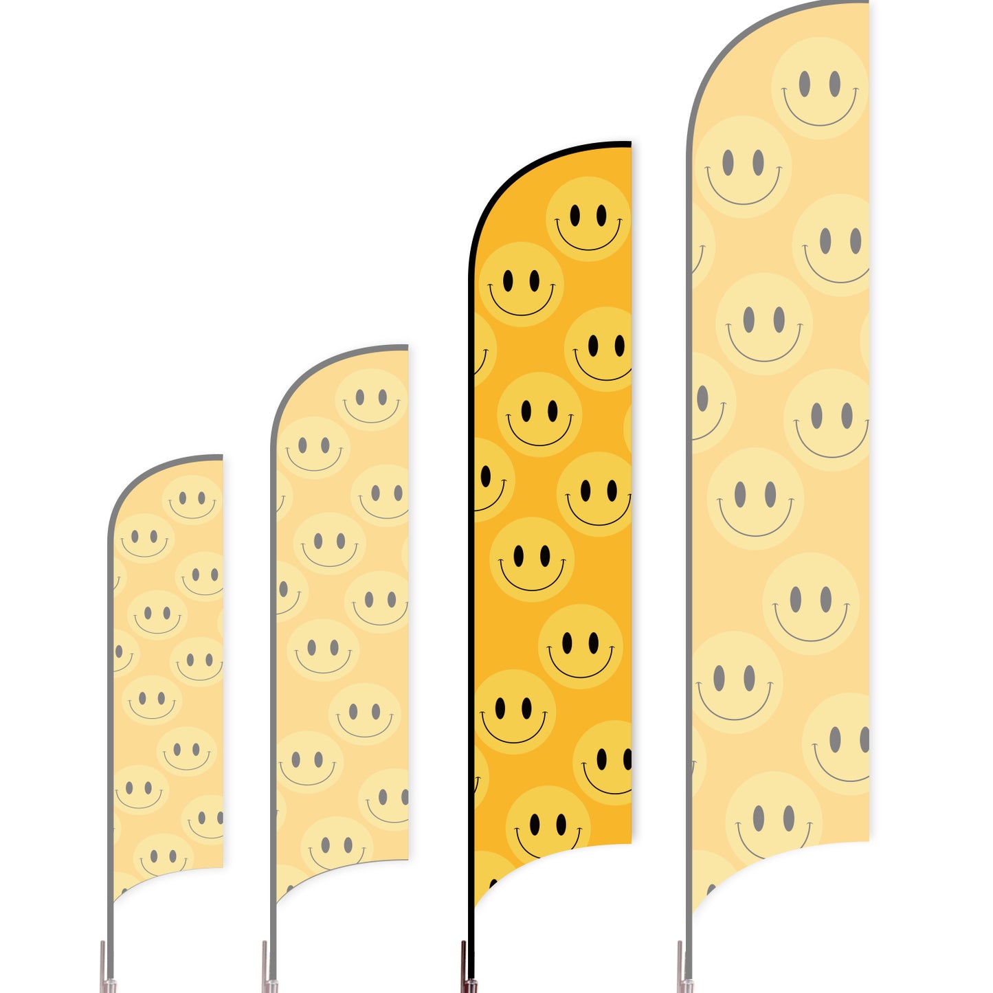 Sharkfin Flag - Doule Sided - Smile-L(Suggestion)-Custom-Flag Menu