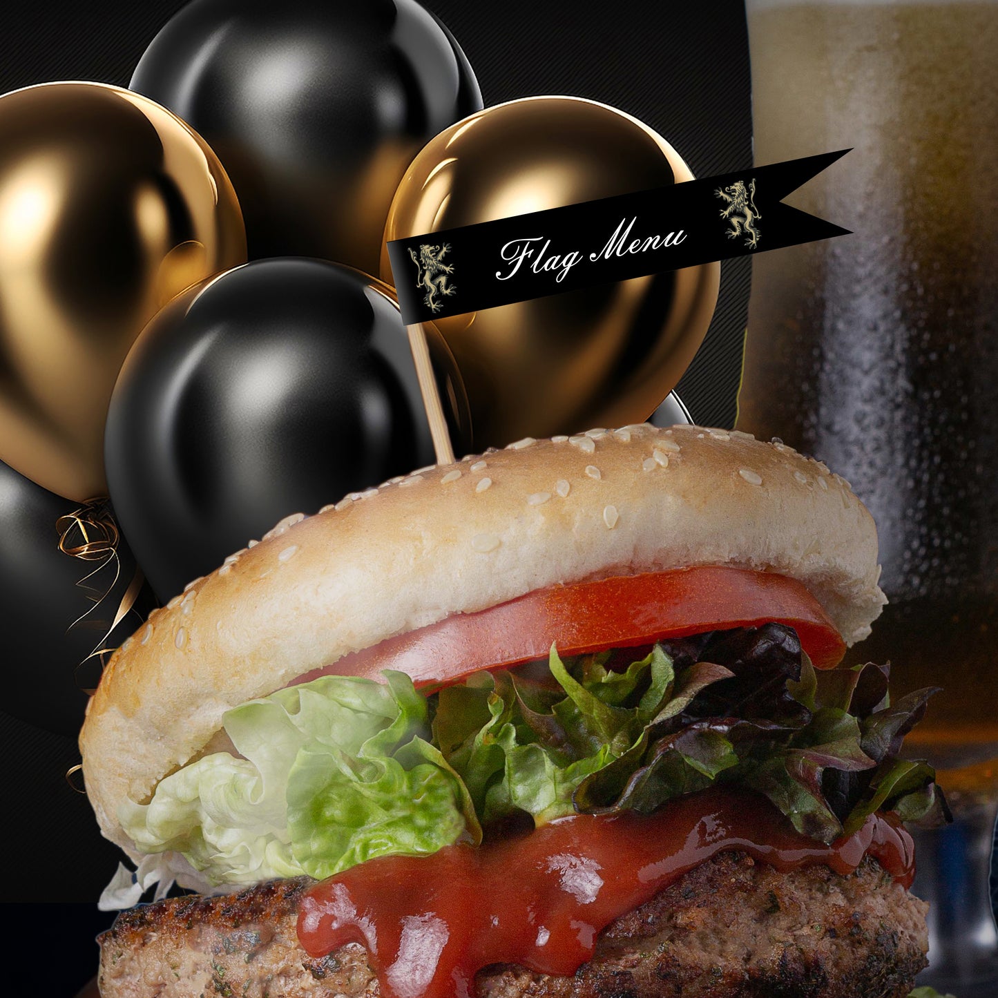 3.5" Editable Lion Mini Burgee Flag - 1000 pcs-Flag Menu-Flag Maker