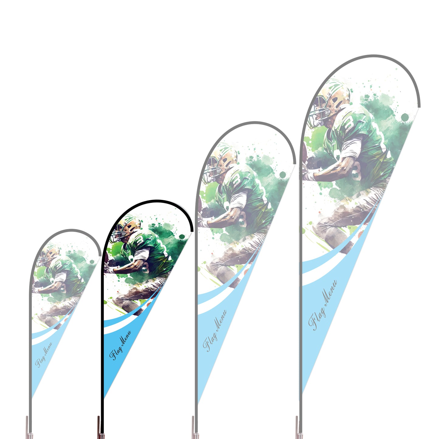 2.6X7.2ft Custom Teardrop Flag-Double Side-Flag Menu