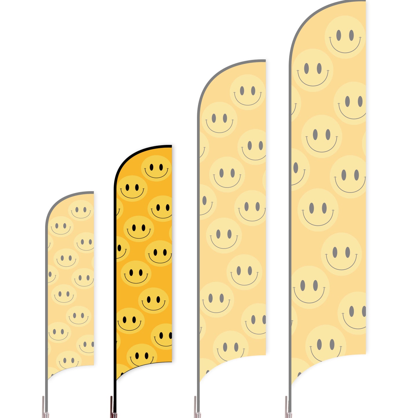 Sharkfin Flag - Doule Sided - Smile-M-Custom-Flag Menu