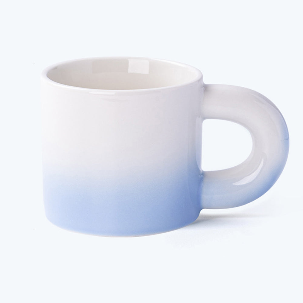 2 pcs - 11.2oz Customized Big Fat Cup/Mug - Holiday Gift-Morning Blue-Flag Menu