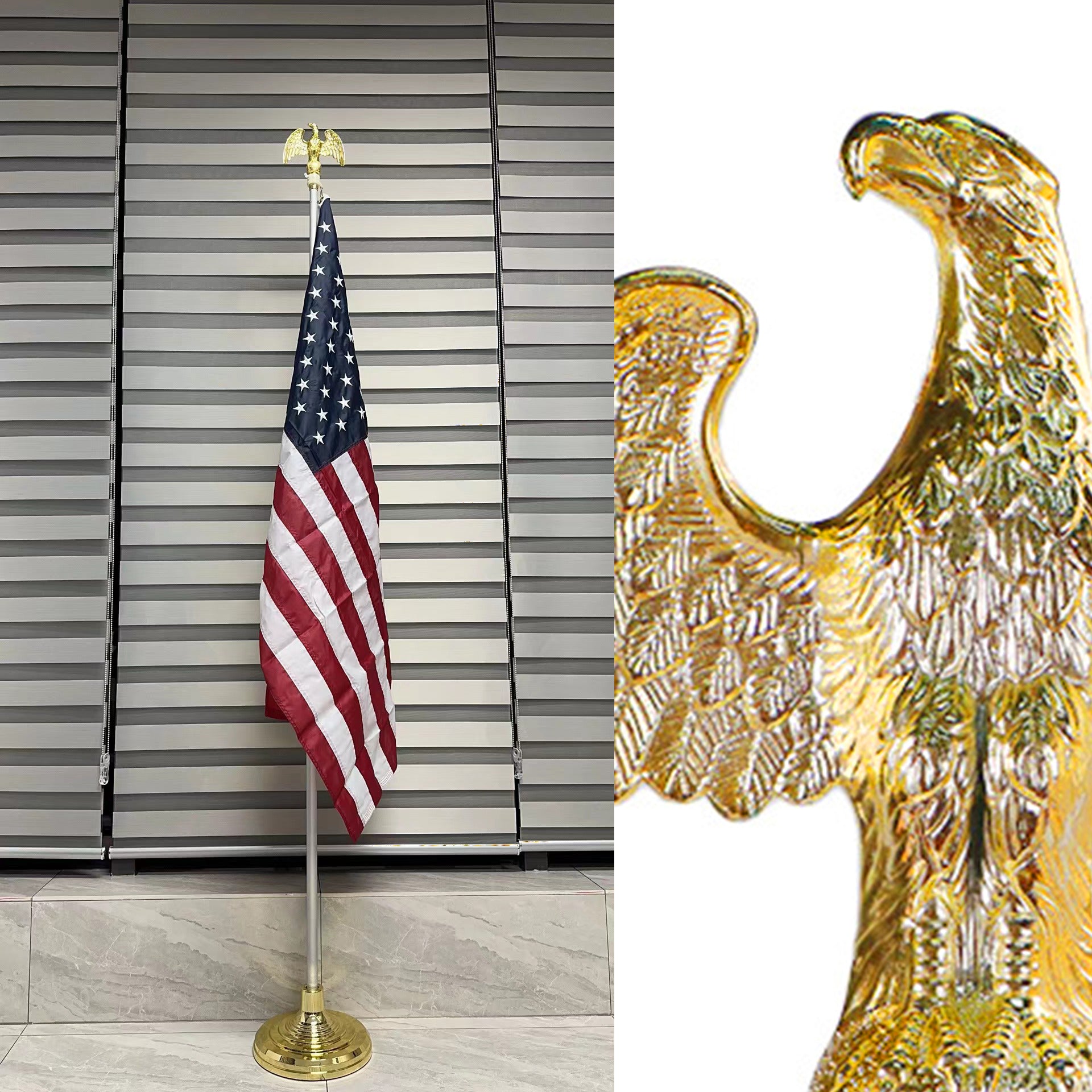 8ft Indoor Flag Stand Kit (Not Icluding Flag)-Custom Flag&Banner Maker - Flag Menu