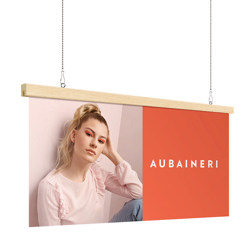 Wooden Hanging Banner/Billboard/Poster Holder-Banner Clamp-FlagMenu-Flag Menu