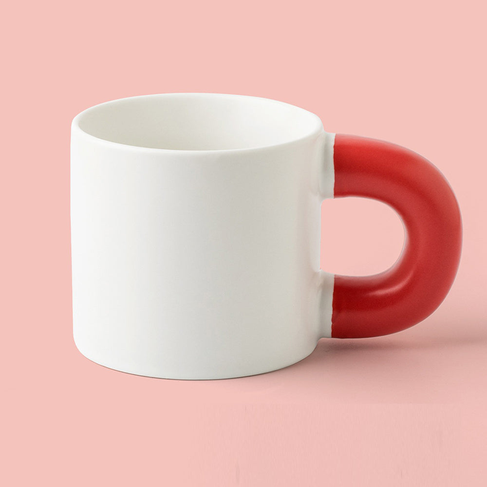 2 pcs - 11.2oz Customized Big Fat Cup/Mug - Holiday Gift-Red White-Flag Menu