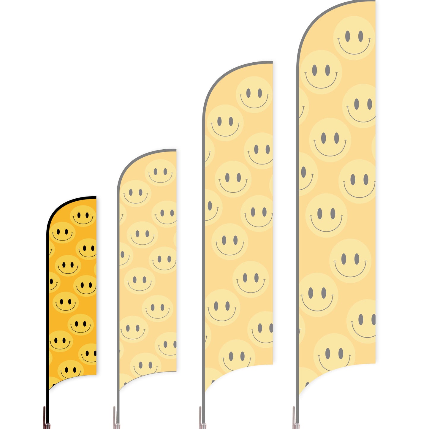 Sharkfin Flag - Doule Sided - Smile-S-Custom-Flag Menu