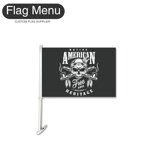 Car Flag Of Skull - Native American-Flag Menu