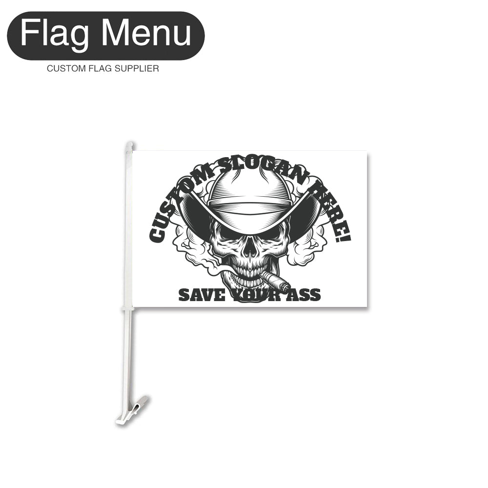 Car Flag Of Skull - Cowboy-Flag Menu