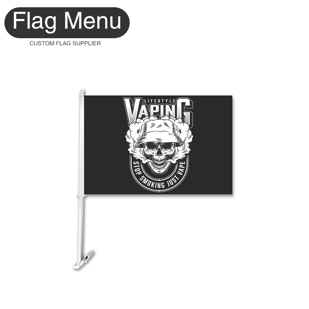 Car Flag Of Skull - Stop Smoking Just Vape holiday gift Flag Menu Car Flag Of Skull - Stop Smoking Just Vape holiday gift Flag Menu