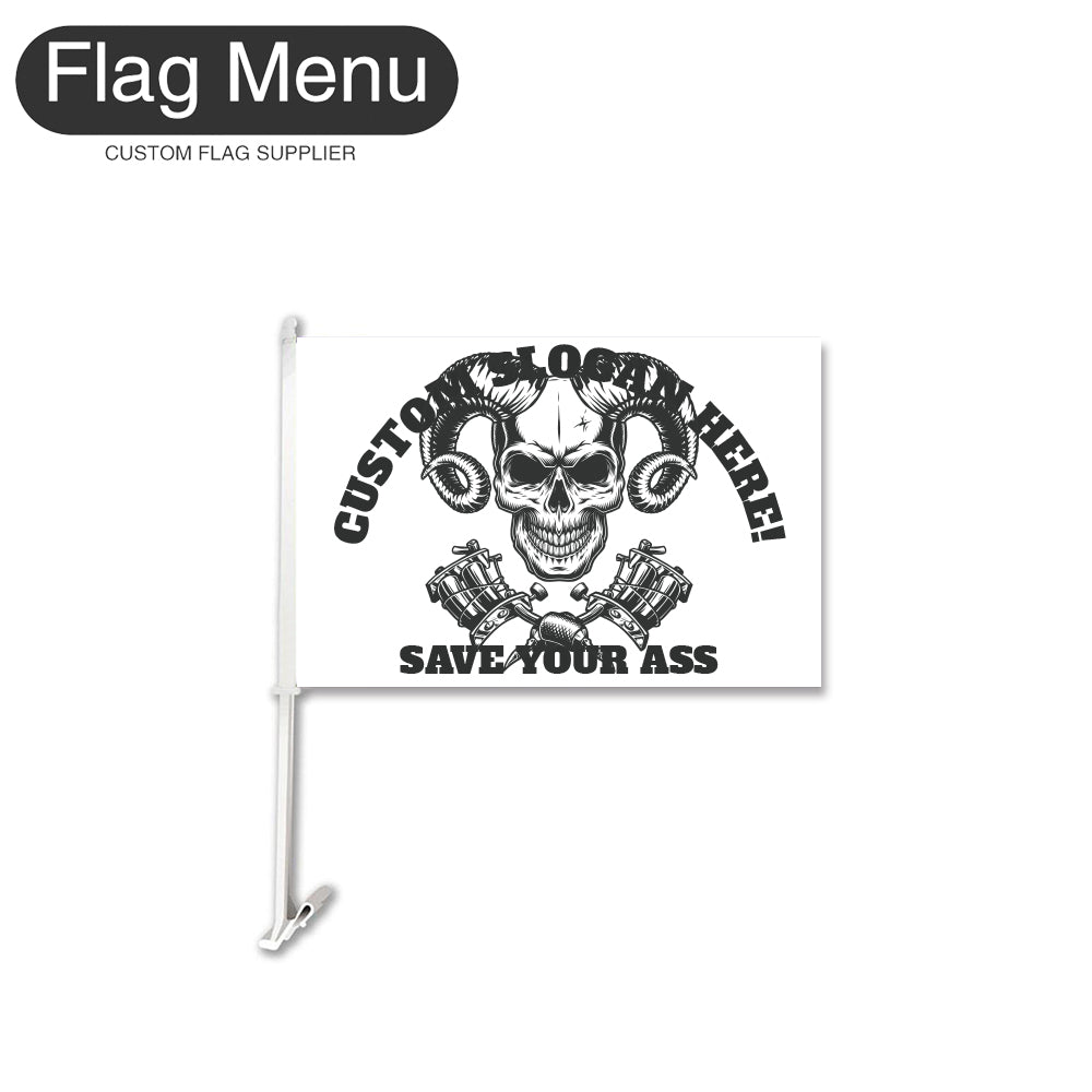 Car Flag Of Skull - Goat-Flag Menu