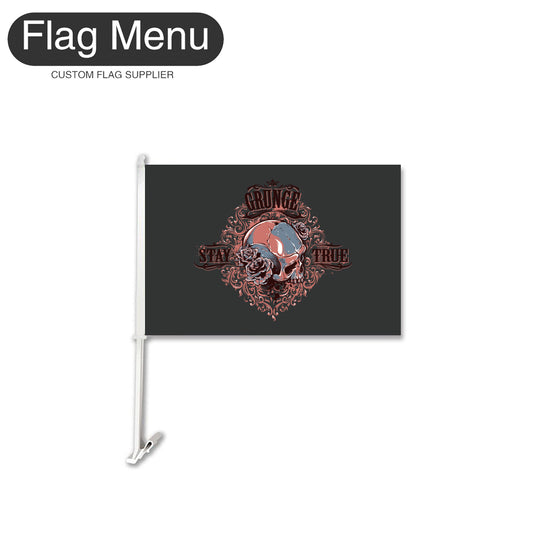 Car Flag Of Skull - Grunge-Flag Menu