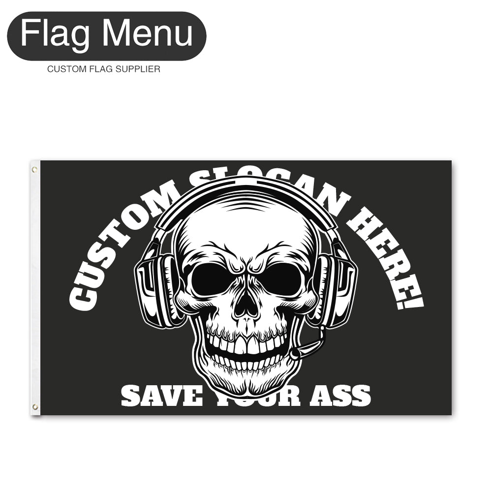 Regular Flag Of Skull - Narrator-2'x3'-Flag Menu