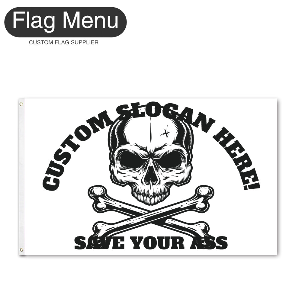 Regular Flag Of Skull - Death-2'x3'-2 Grommets-Flag Menu