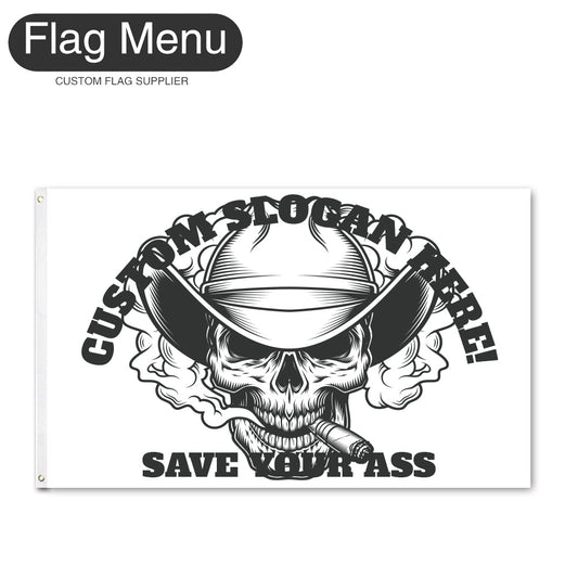 Canvas Wall Flag Of Skull - Cowboy-Flag Menu